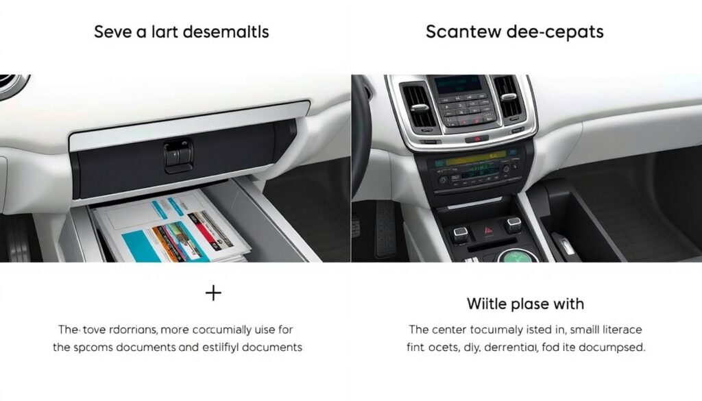 Сравнение вместительности бардачка и центрального тоннеля - иллюстрация
