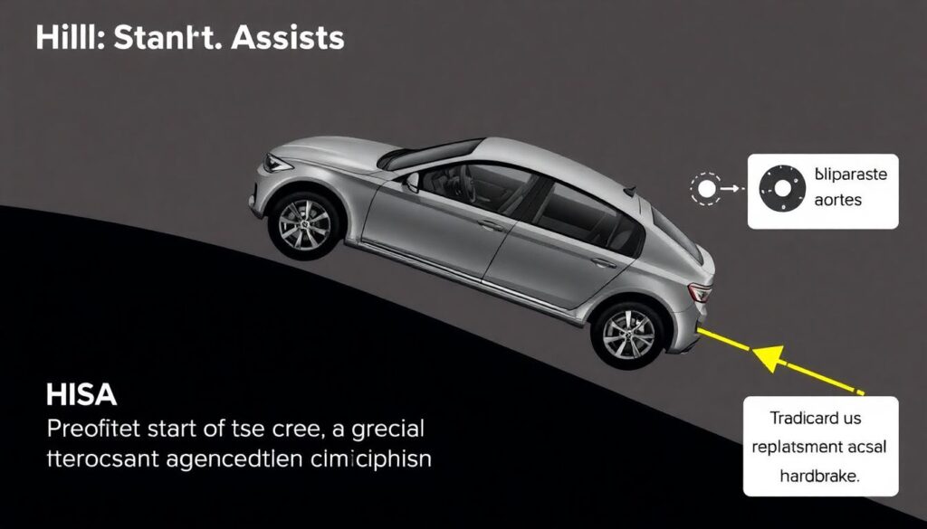 Как работает система помощи при старте в гору (HSA) - иллюстрация