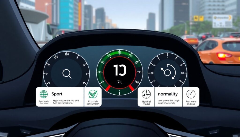 Как работает система выбора режимов движения (Eco, Normal, Sport) - иллюстрация