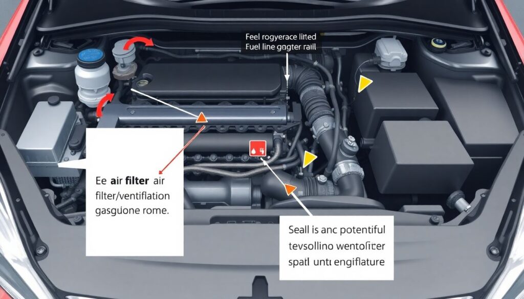 Что делать, если появился запах бензина в салоне - иллюстрация