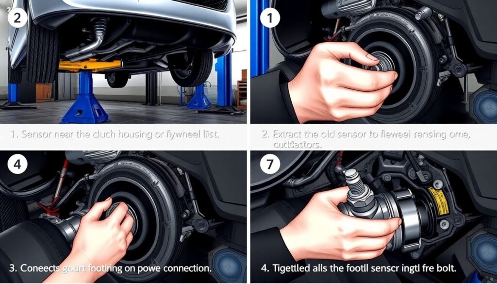 Замена датчика положения коленвала на Chery - иллюстрация