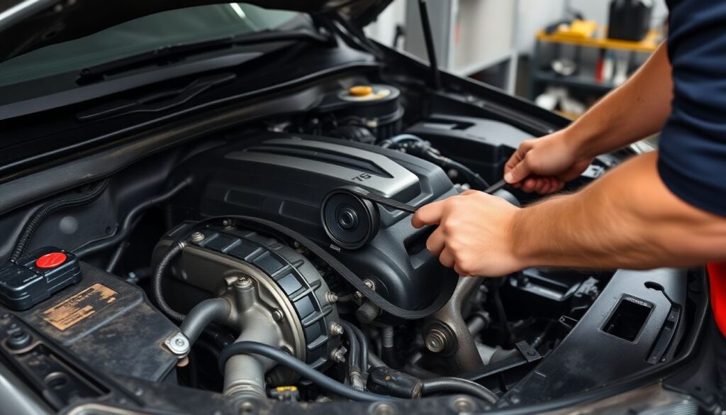 Замена ремня генератора и натяжного ролика - иллюстрация