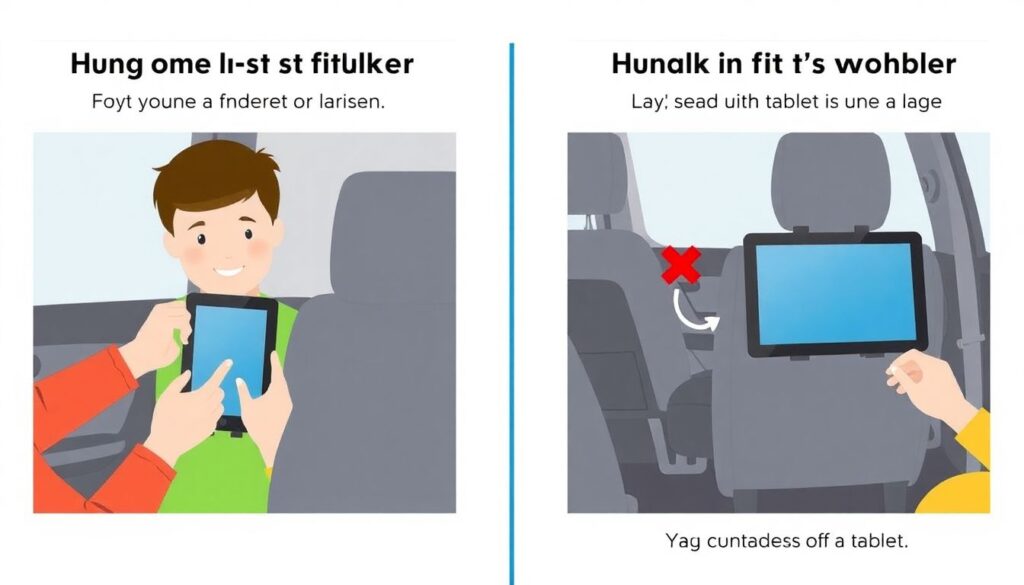 Лучшие держатели для планшета для задних пассажиров - иллюстрация