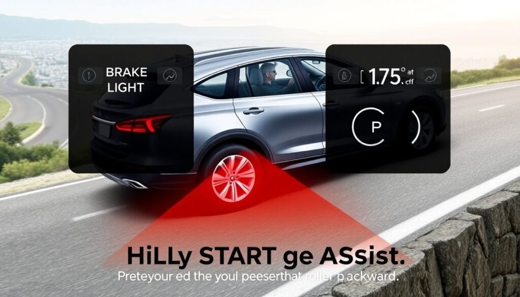 Как работает система помощи при трогании на подъеме - иллюстрация