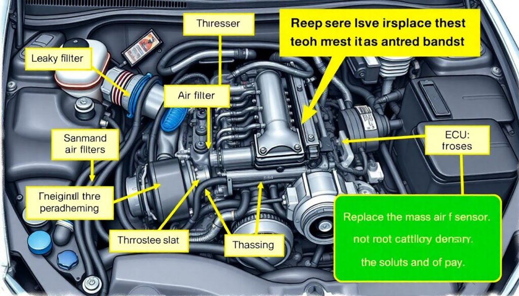 Замена датчика массового расхода воздуха (ДМРВ) - иллюстрация