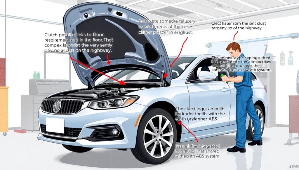 Замена главного цилиндра сцепления - иллюстрация