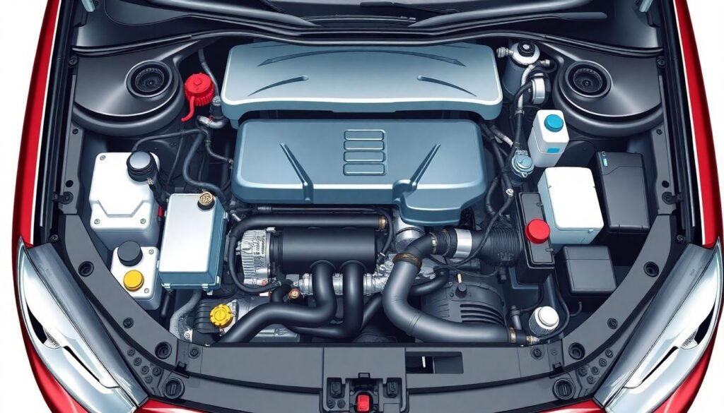 Сравнение организации подкапотного пространства - иллюстрация