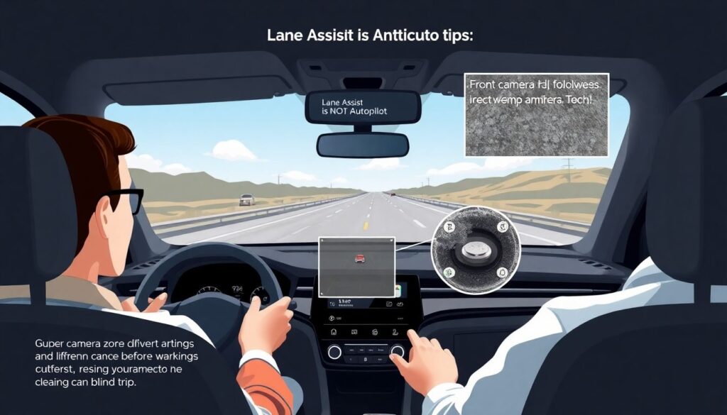 Как работает система предотвращения выезда из полосы движения - иллюстрация